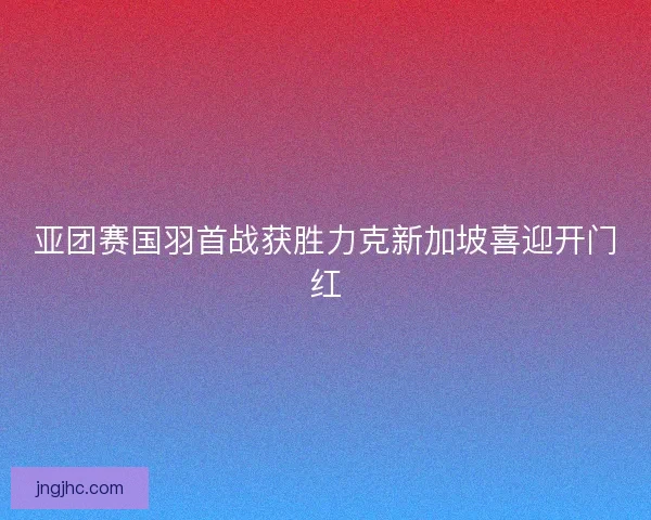 亚团赛国羽首战获胜力克新加坡喜迎开门红